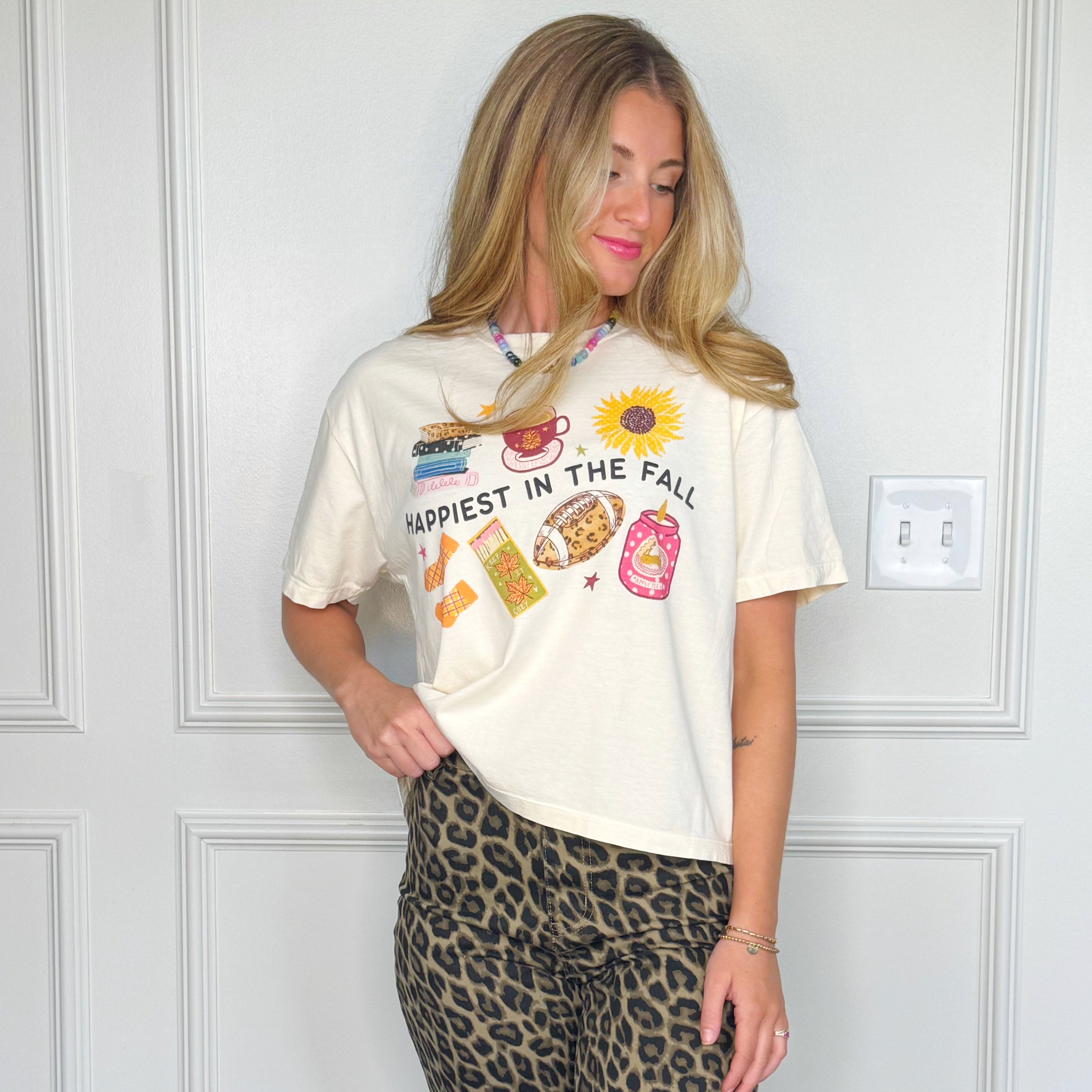Happiest in the Fall Crop Tee