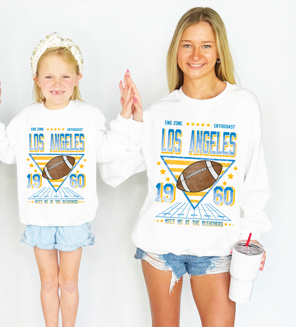 Los Angeles Blue & Yellow Endzone Enthusiast Youth & Adult Sweatshirt