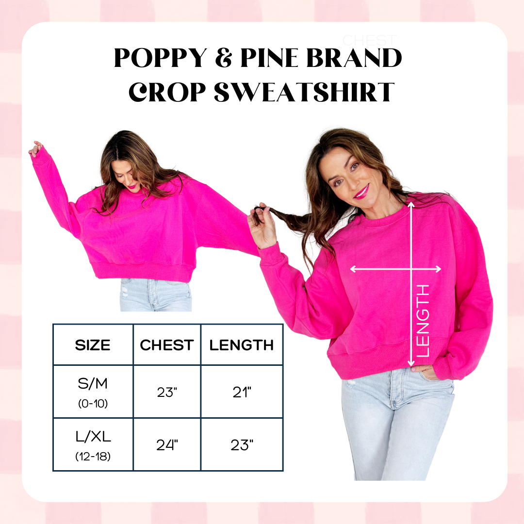 Arkansas First Down Crop Sweatshirt