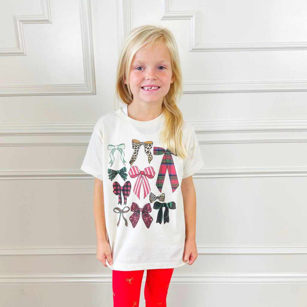 Holiday Bow Collage Tee Youth & Adult
