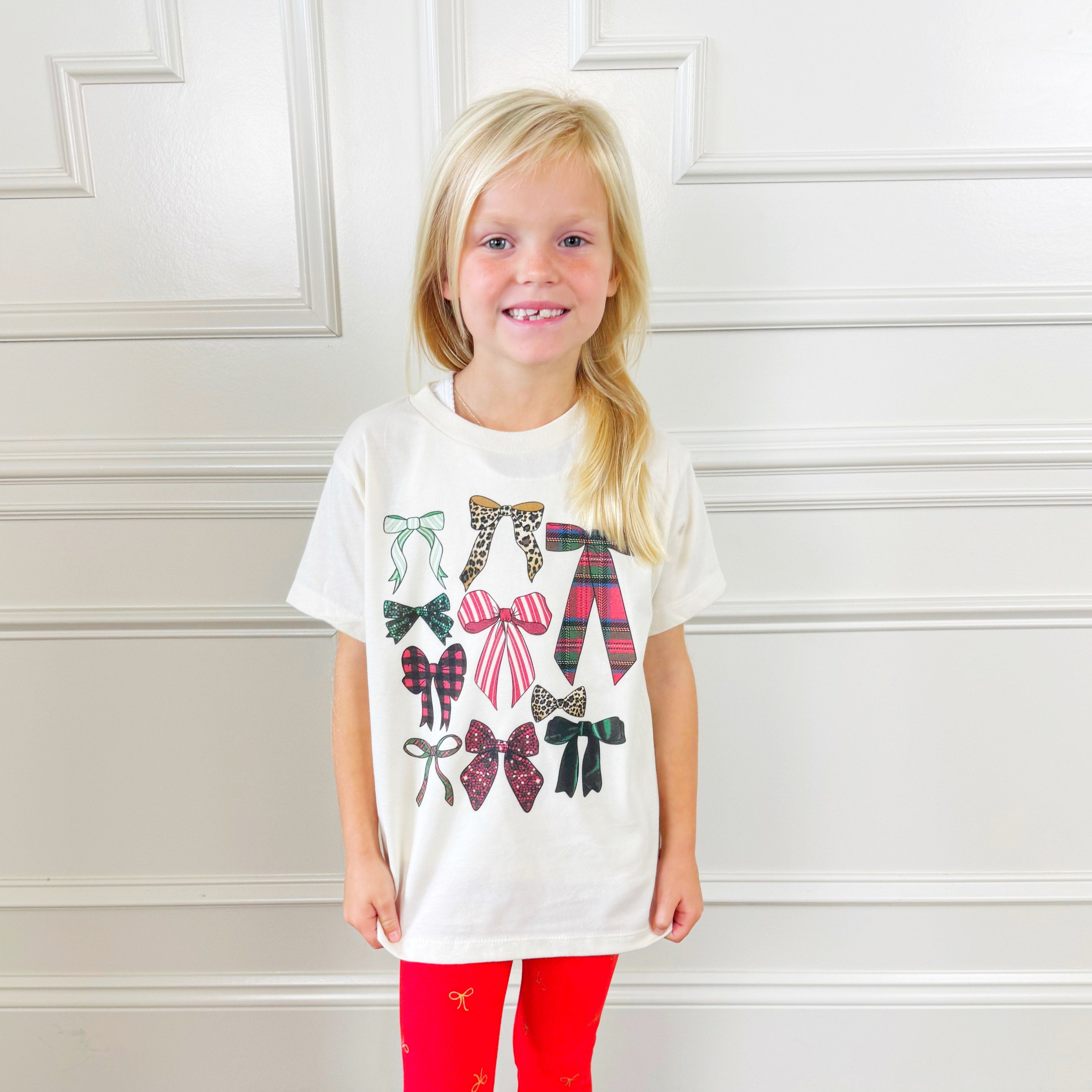 Holiday Bow Collage Tee Youth & Adult
