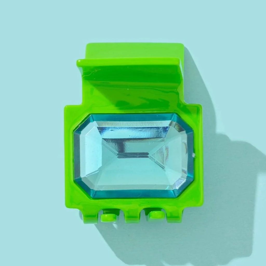 Green & Blue Gemstone Claw Clip