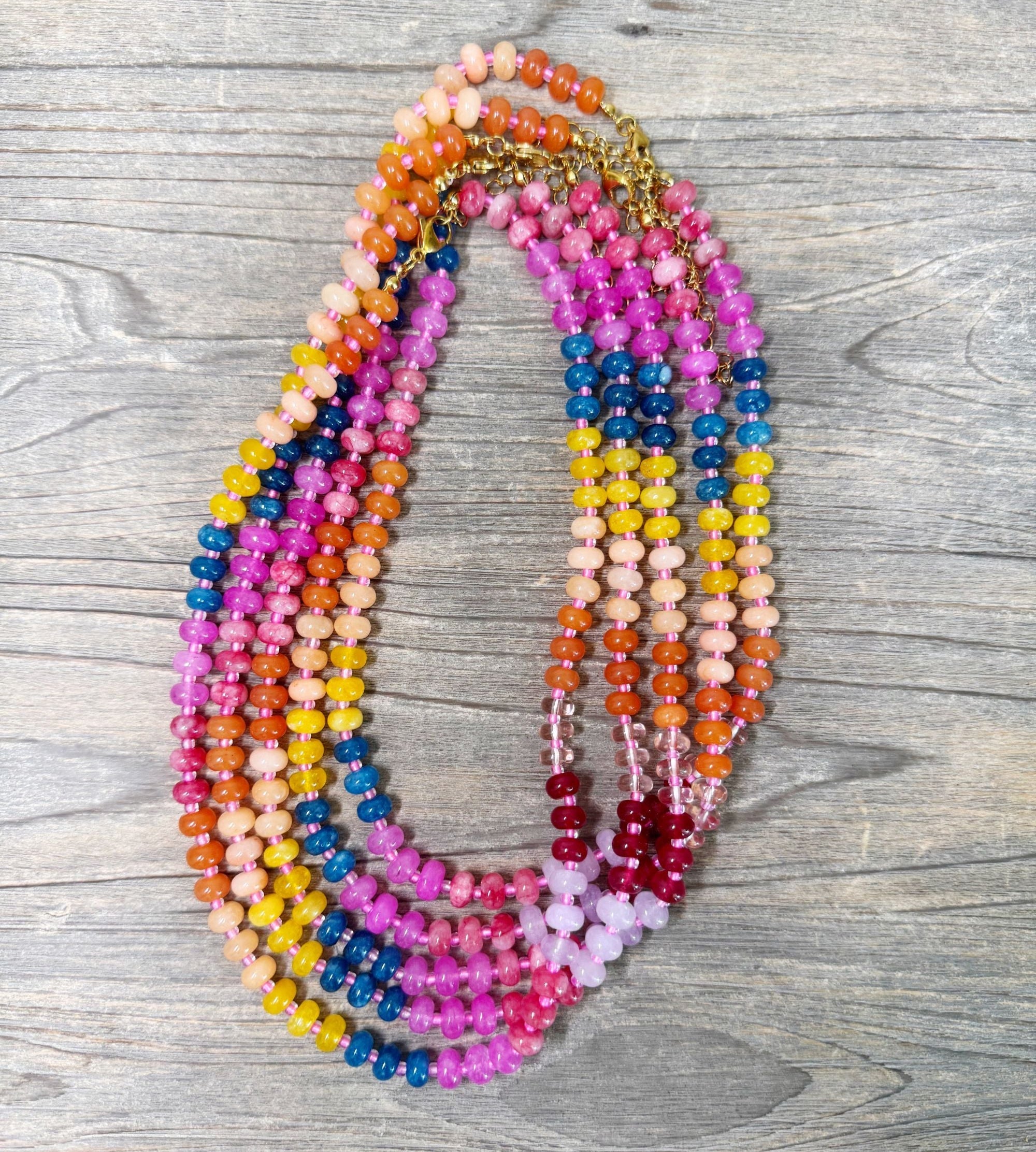 Fall Beaded Layering Necklace