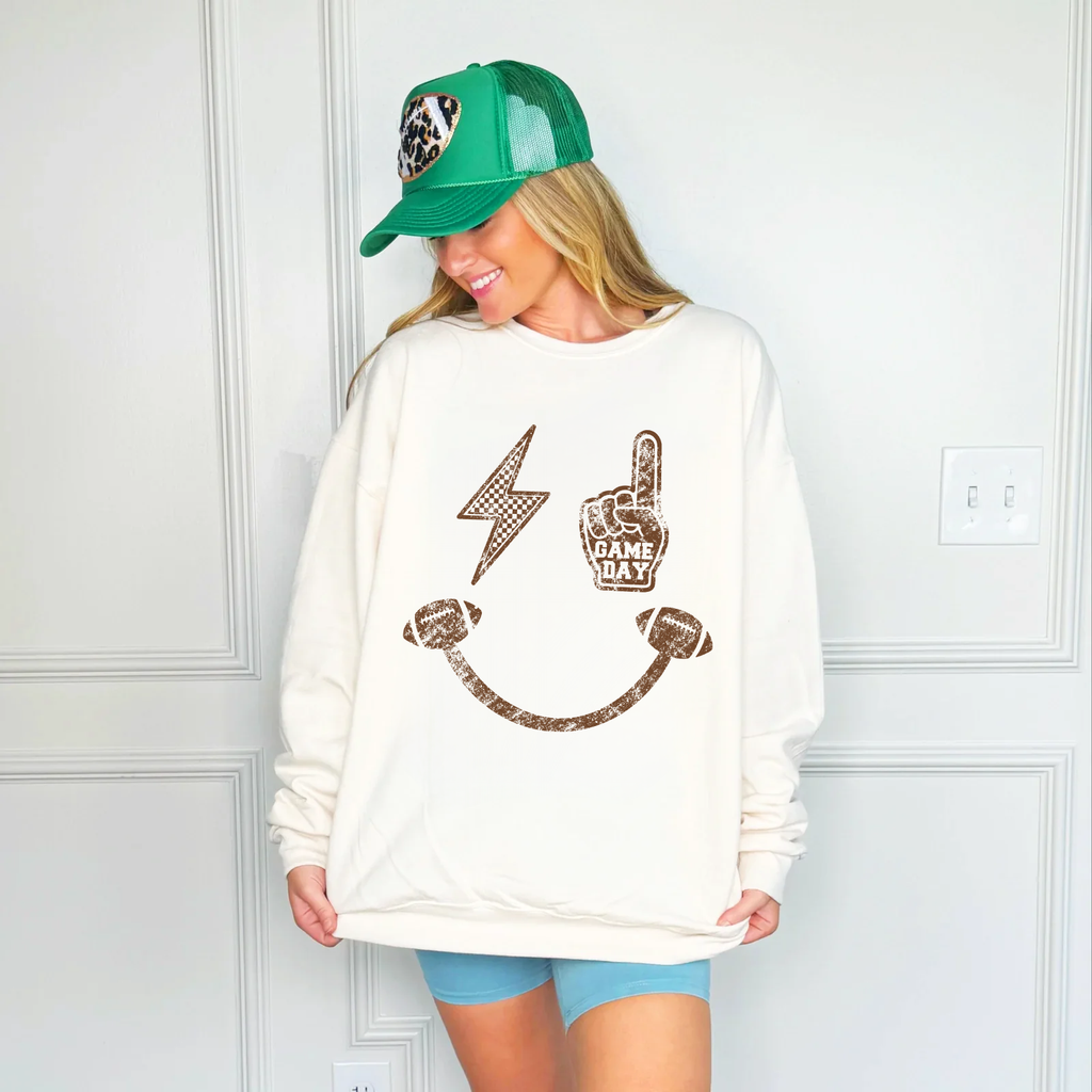 Game Day Smiley Sweatshirt